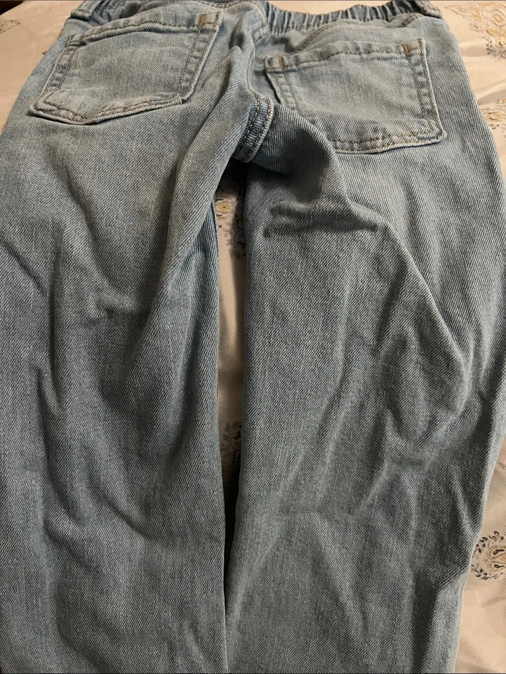 Kids Light Wash Blue Denim Jeans - Classic Straight Fit